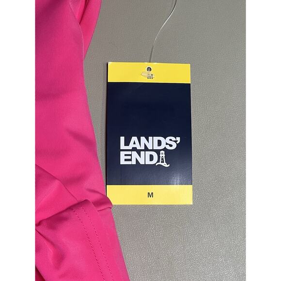 Women's Chlorine Resistant Tulip Wrap Swim Dress M One Piece Swimsuit Prism Pink - Picture 2 of 8